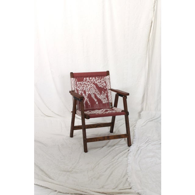 Vintage Macrame Chair With a Deer From the 1970s For Sale - Image 12 of 12