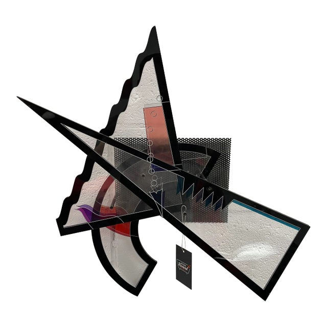 Vintage Abstract Wall Decor Sculpture, 1980s For Sale