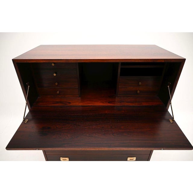 Vintage Danish Chest of Drawers with Secretary, 1960 For Sale - Image 6 of 11
