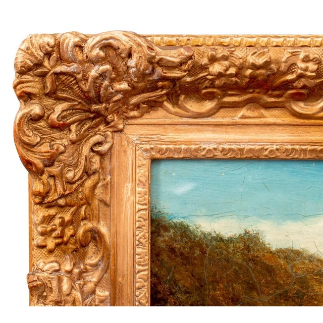 A. Sparks River Scene With Dock Oil on Canvas For Sale - Image 4 of 5