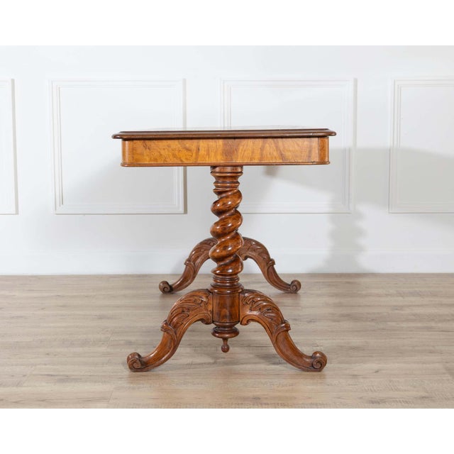 Lombardy Rectangular Table in Walnut and Precious Wood Marquetry, Italy, 19th Ce For Sale In Atlanta - Image 6 of 16