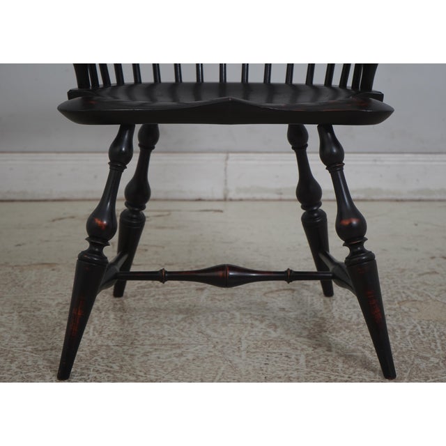 Set of 6 Dr Dimes Ebonized Windsor Dining Room Chairs For Sale - Image 11 of 18