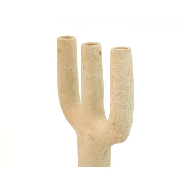 Unglazed Terracotta Trident Sculpture | One of a Kind For Sale - Image 6 of 9