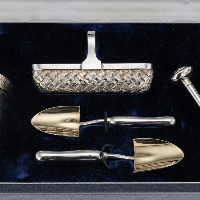 Vintage Silver Novelty Five-Piece Gardening Condiment Set, 1994, Set of 5 For Sale - Image 14 of 18