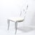 Mid-Century Modernist Klismos Lucite Chair W/ White Leather Upholstery For Sale - Image 10 of 11