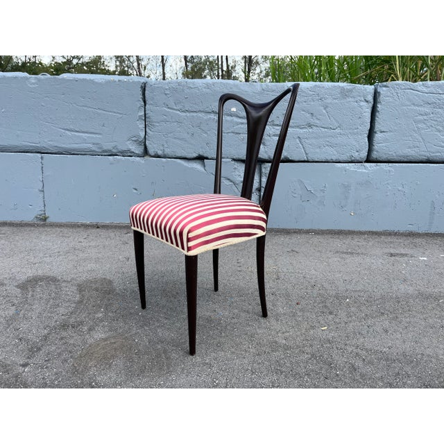 Set of Eight Dining Chairs Attributed to Osvaldo Borsani, Italy 1950s For Sale - Image 11 of 17