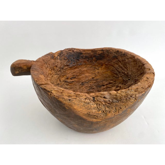 Antique Teak Hand-Sculpted Bowl For Sale - Image 9 of 10