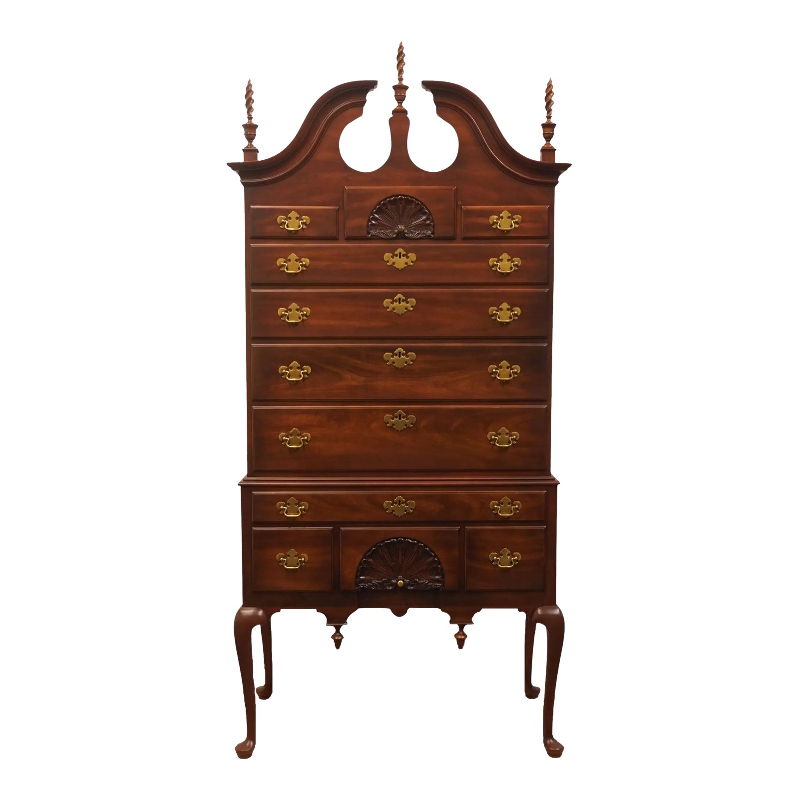 Statton Furniture Oxford Antique Cherry Traditional Style 40" Highboy