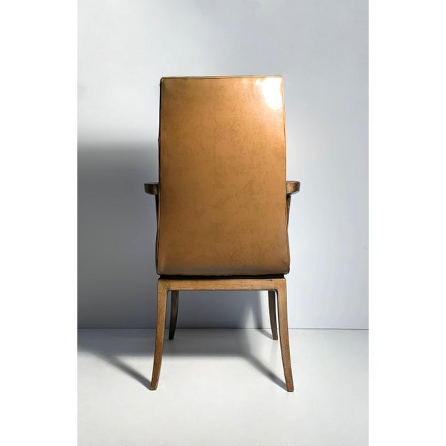 Elegant Pair of Vintage High Back Arm Chairs Unmarked. Very much in the manner of Edward Wormley for Dunbar. High quality...