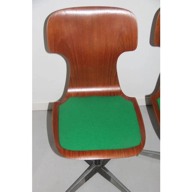 Mid-Century Modern Vintage Bentwood Desk Chairs by Carlo Ratti, 1950s, Set of 4 For Sale - Image 3 of 11
