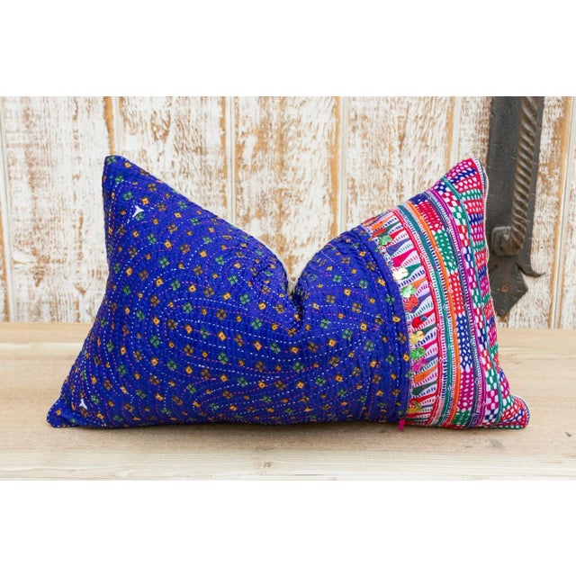 Early 21st Century Kalya Antique Tribal Grain Sack Pillow For Sale - Image 5 of 9