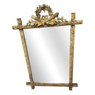 Antique French Louis XVI Style Giltwood Mirror, 1800s For Sale