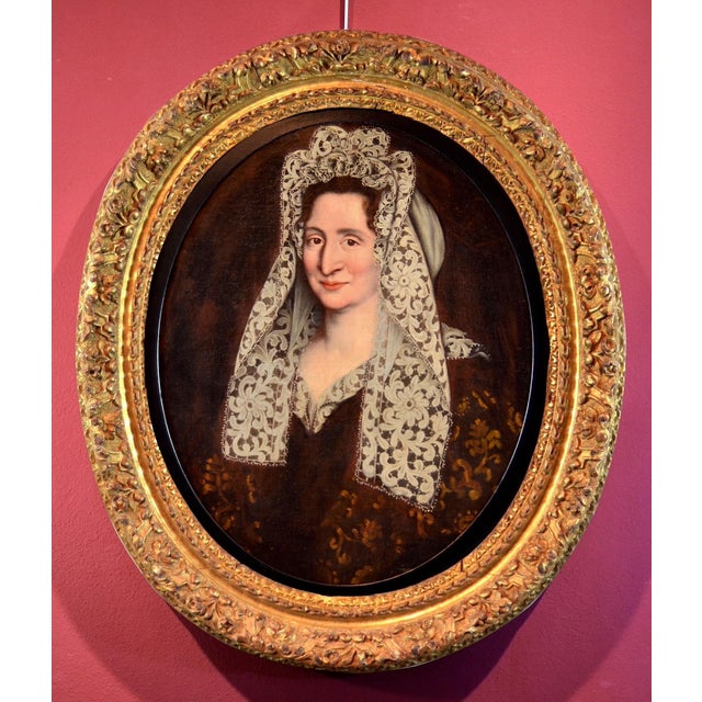 Jean Ranc, Portrait of Noble Lady, 1600s, Oil on Canvas, Framed For Sale - Image 13 of 13