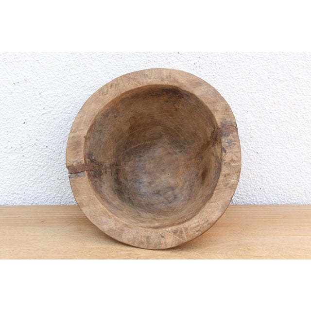 Wood Wabi Sabi African Wood Bowl For Sale - Image 7 of 11