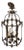 Mid 20th Century Nine Light Lantern With Glass Panels and Decorative Brass Detail For Sale