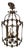 Nine Light Lantern With Glass Panels and Decorative Brass Detail For Sale