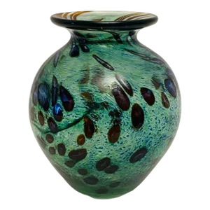 1995 Julia Donnelly Signed British Studio Art Glass Vase