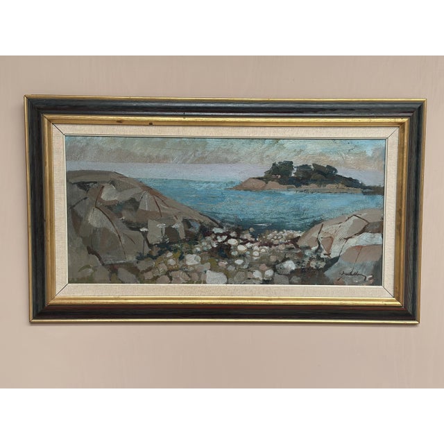 Bertil Wahlberg, Coast, 1960s, Oil on Canvas, Framed For Sale - Image 9 of 16