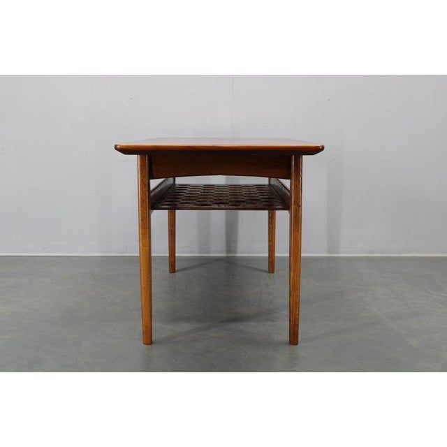 Mid-Century Danish Teak Veneer Coffee Table with Oak Base, 1960s For Sale - Image 12 of 14