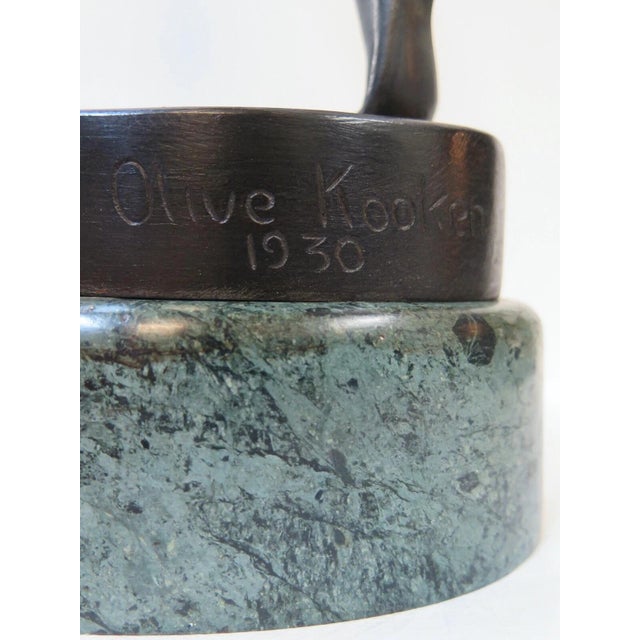 Early 20th Century Art Deco Figural Bronze by Olive Kooken For Sale - Image 11 of 12