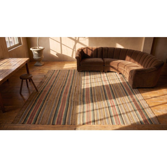 Red Antique American Rag Rug For Sale - Image 8 of 8