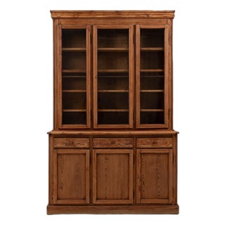19th Century France Brown Wood Display Cabinet For Sale