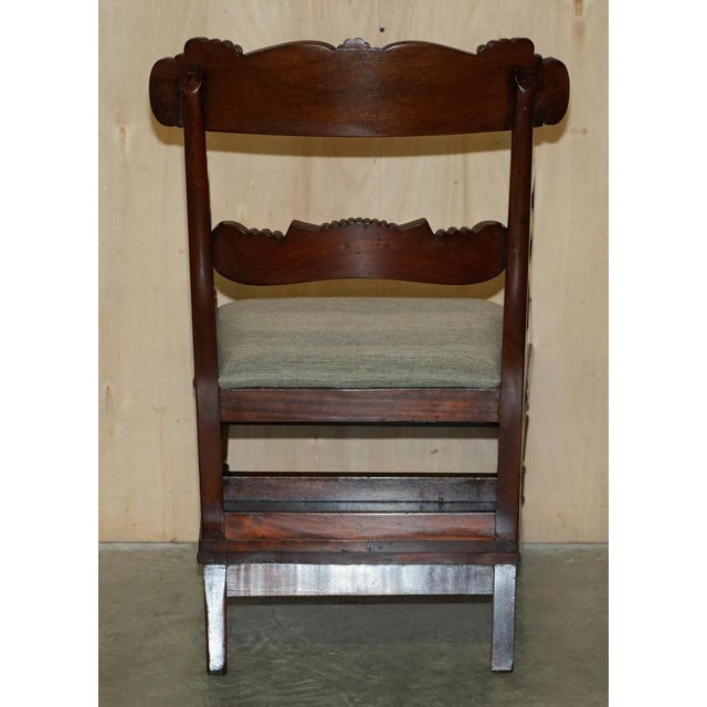 Antique William IV Flamed Hardwood Metamorphic Library Steps, 1830 For Sale - Image 11 of 18