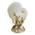Nautilus Shell Form Porcelain Vase With Coral Details For Sale