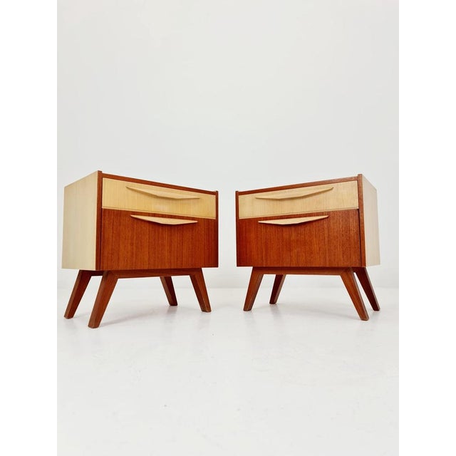 Mid-Century German Nightstands, 1950s, Set of 2 For Sale - Image 3 of 12