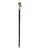 Traditional Antique Black Wooden Folding Walking Stick Cane With Sherlock Holmes Head Handle For Sale - Image 3 of 8