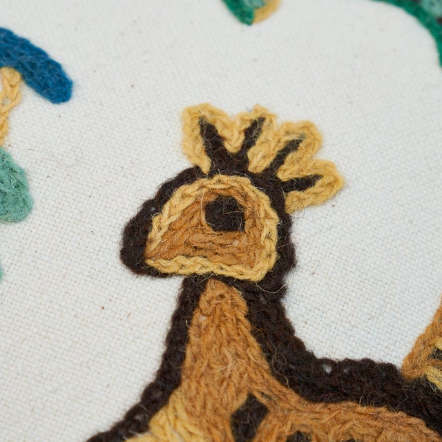 Early 21st Century Schumacher Colonial Crewel Lumbar Pillow in Document For Sale - Image 5 of 8