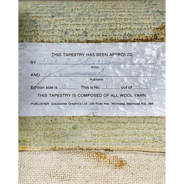 Blue Norval Morrisseau "Astral Thunderbird" Wall Hanging Tapestry Signed, 1970 For Sale - Image 8 of 8