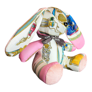 Hermes Qu'Importe Le Flacon Vintage Silk Scarf Clever Bunny