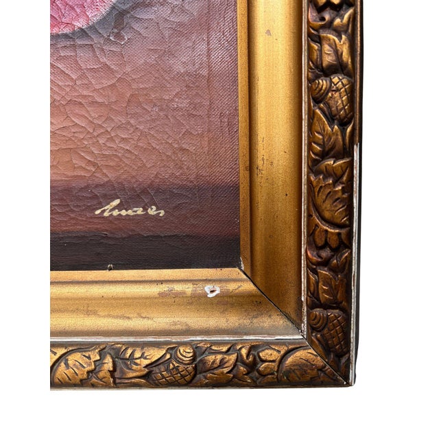 Vintage Fruit Still Life Oil Painting in Gilt Frame, Signed For Sale - Image 9 of 14