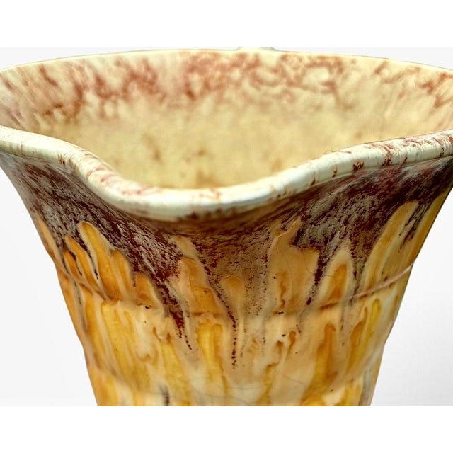 Ceramic SylvaC Art Deco "Alex" Pottery Jug / Vase Featuring a Distinctive Geometric Bamboo-Style Handle. For Sale - Image 7 of 13