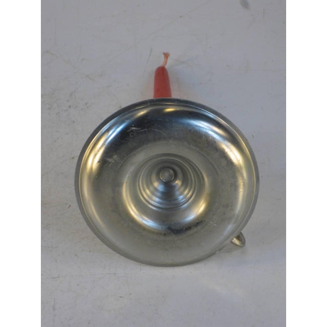 Silver Candle Holder Vintage Holland Pewter Historical Reenactment Cosplay Theater For Sale - Image 8 of 12