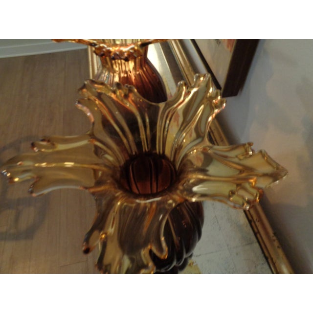 Mid-Century Modern Pair of Mid-Century Glass Vases For Sale - Image 3 of 6