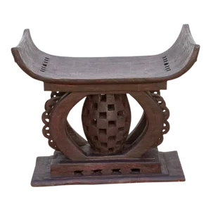 Tall Mid-Century African Asante Stool