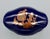 Ceramic Vintage French Limoges Cobalt Blue Trinket Box — Gilt Courting Scene, 20th Century For Sale - Image 7 of 7