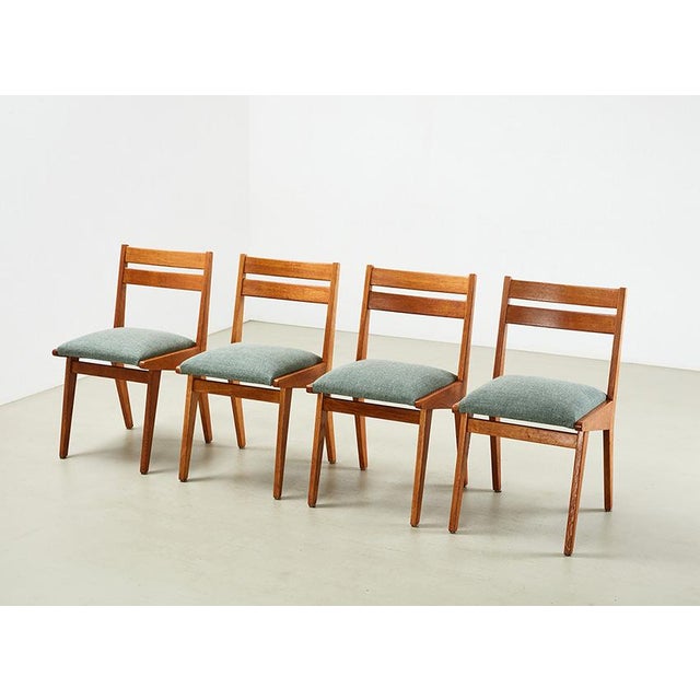 Rare set of reconstruction dining chairs, model 666, designed by Jens Risom in the 1940s for Knoll. Jens Risom was born in...