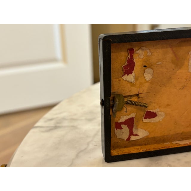 Antique Mother of Pearl Inlaid Lacquered Presentation / Keep Sake Box For Sale - Image 13 of 14