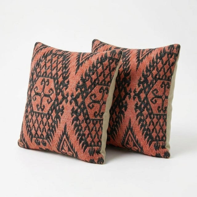 This beautiful 16'' x 16'' Turkish Kilim pillow cover set was made from authentic handwoven flatweave kilim. The...
