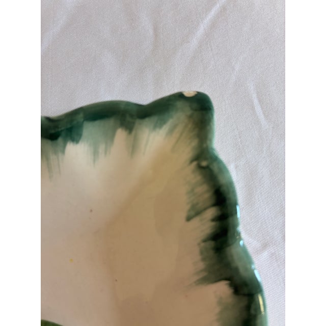 Mid 20th Century Vintage NSP Italy Hand-Painted Fruit Motif Square Plate For Sale - Image 5 of 11