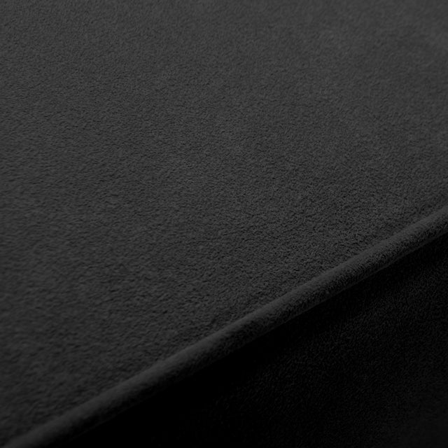 Astor Brass Ottomans in Noir Ultrasuede by Montage, Pair For Sale In New York - Image 6 of 6