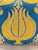 Boho Chic Blue and Yellow Silk Pillow For Sale - Image 3 of 4