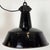 Industrial Black Enamel Factory Lamp with Cast Iron Top, 1950s For Sale - Image 6 of 18