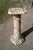 1920s Neoclassical White Marble Pedestal Plant Stand With Top Brass Gallery For Sale In Cleveland - Image 6 of 12