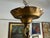 Gothic Revival Style Gilt Metal + Amber Glass Lantern Pendant, Vintage For Sale - Image 12 of 12