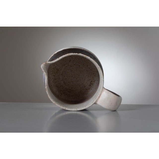 Brown Minimalist Stoneware Pitcher by Bruno Gambone, Italy, 1960s For Sale - Image 8 of 10
