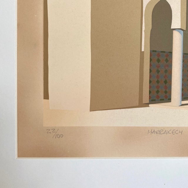 Vintage Signed and Numbered “Marrakech” Screenprint For Sale - Image 4 of 6